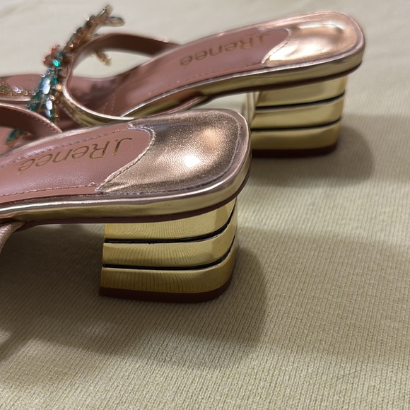 Blingy palm tree sandals - Picture 8 of 14